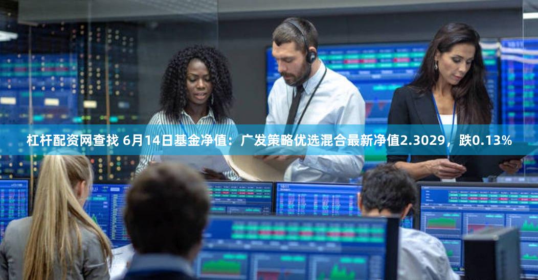 杠杆配资网查找 6月14日基金净值：广发策略优选混合最新净值2.3029，跌0.13%
