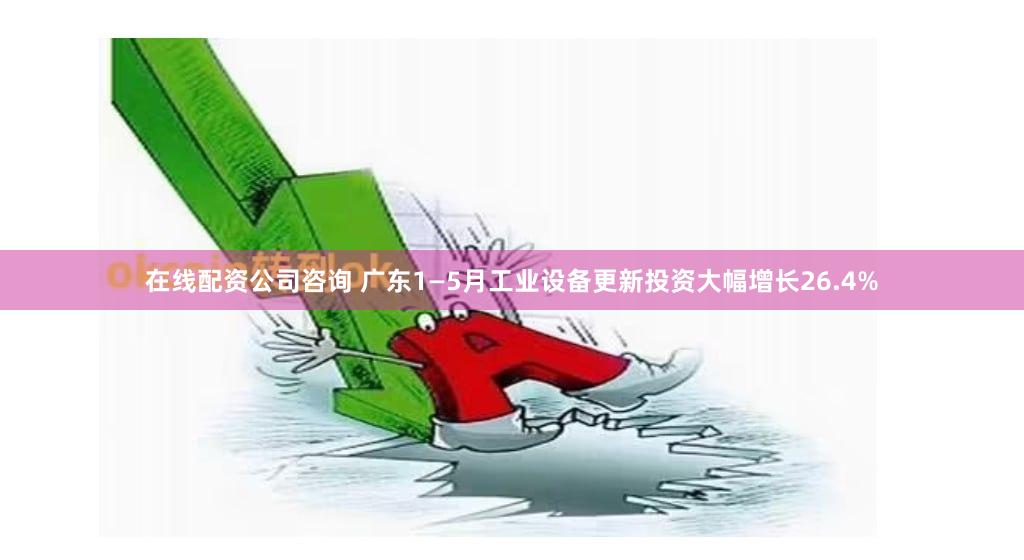 在线配资公司咨询 广东1—5月工业设备更新投资大幅增长26.4%