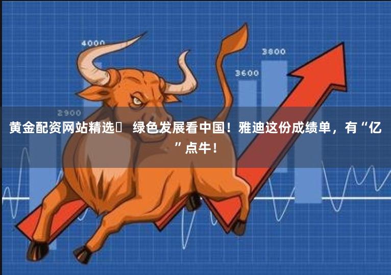 黄金配资网站精选	 绿色发展看中国！雅迪这份成绩单，有“亿”点牛！