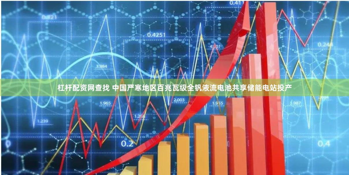 杠杆配资网查找 中国严寒地区百兆瓦级全钒液流电池共享储能电站投产